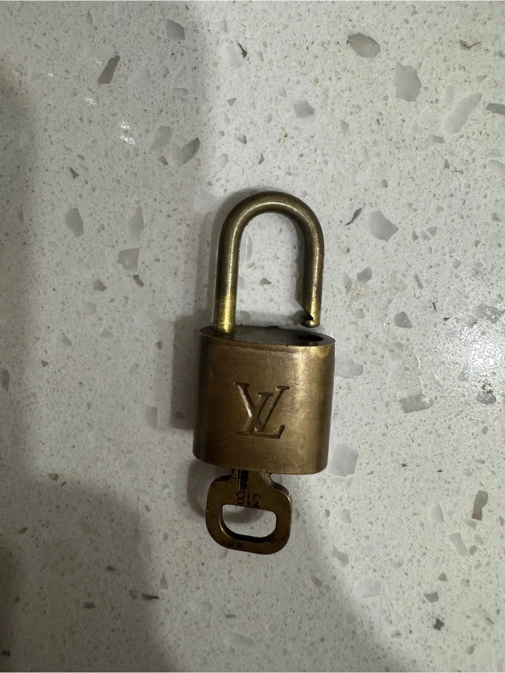 Louis Vuitton Brass-tone Padlock with LV Monogram